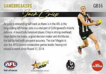 2021 Select AFL Footy Stars - Gamebreakers #GB16 Jack Crisp Back